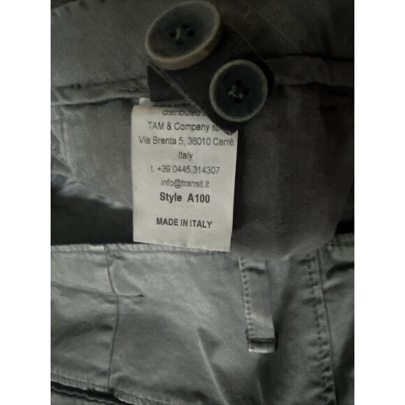 Transit Uomo Men’s Avant-Garde Chino Pants Trousers Gray 2XL (38x35) - Picture 5 of 8
